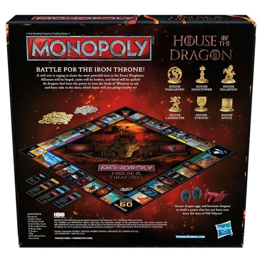 Monopoly House of the Dragon Edition Board Game