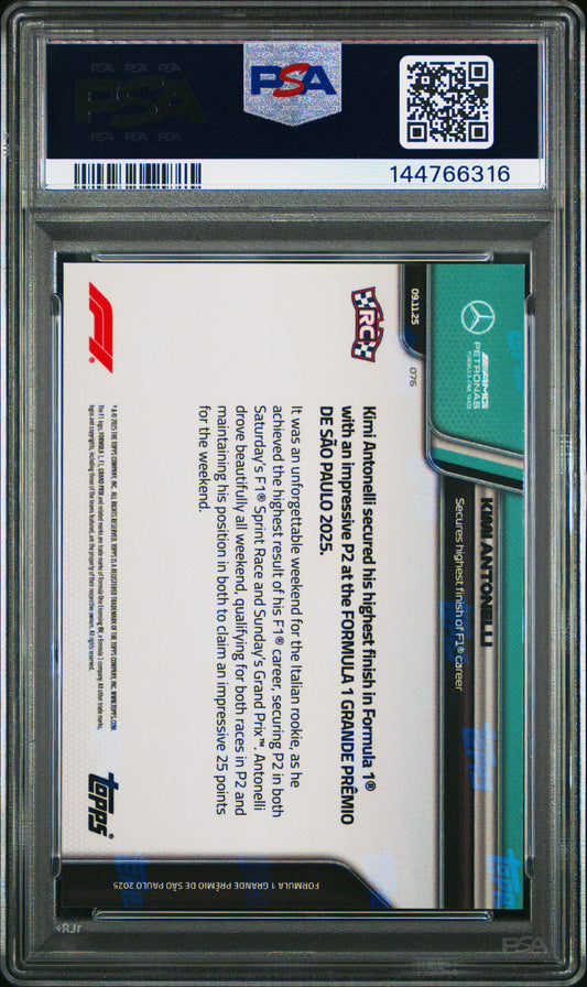 2025 TOPPS NOW FORMULA 1 #76 KIMI ANTONELLI