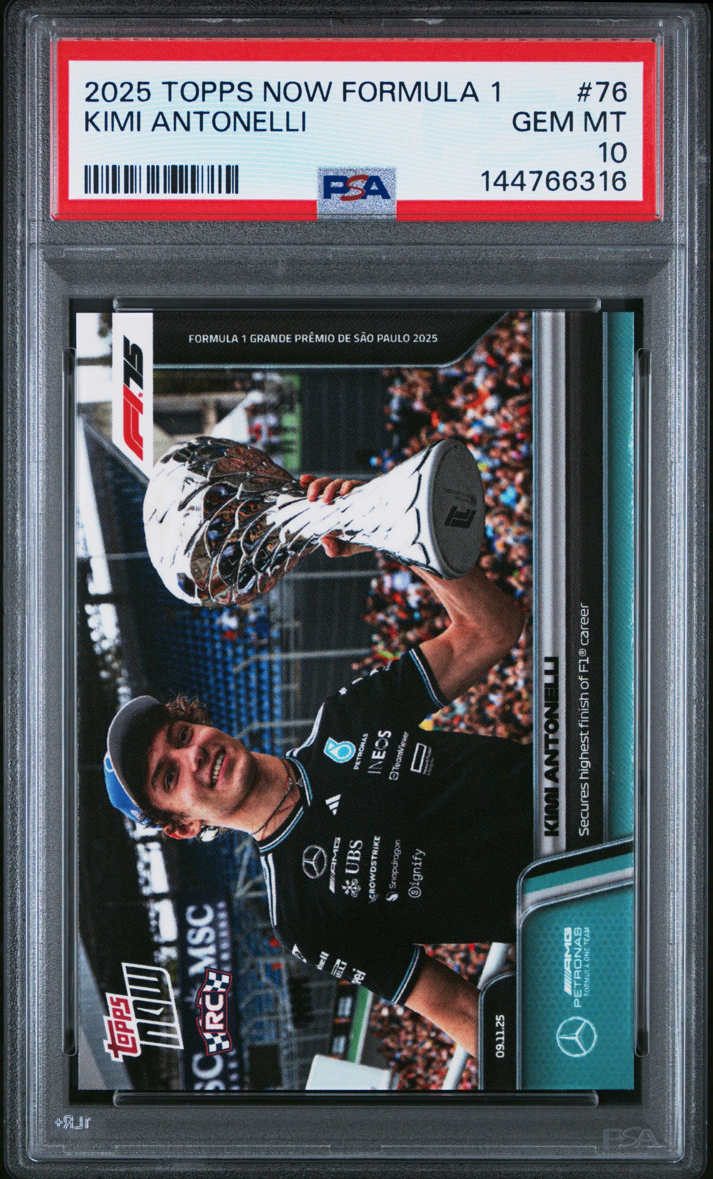2025 TOPPS NOW FORMULA 1 #76 KIMI ANTONELLI