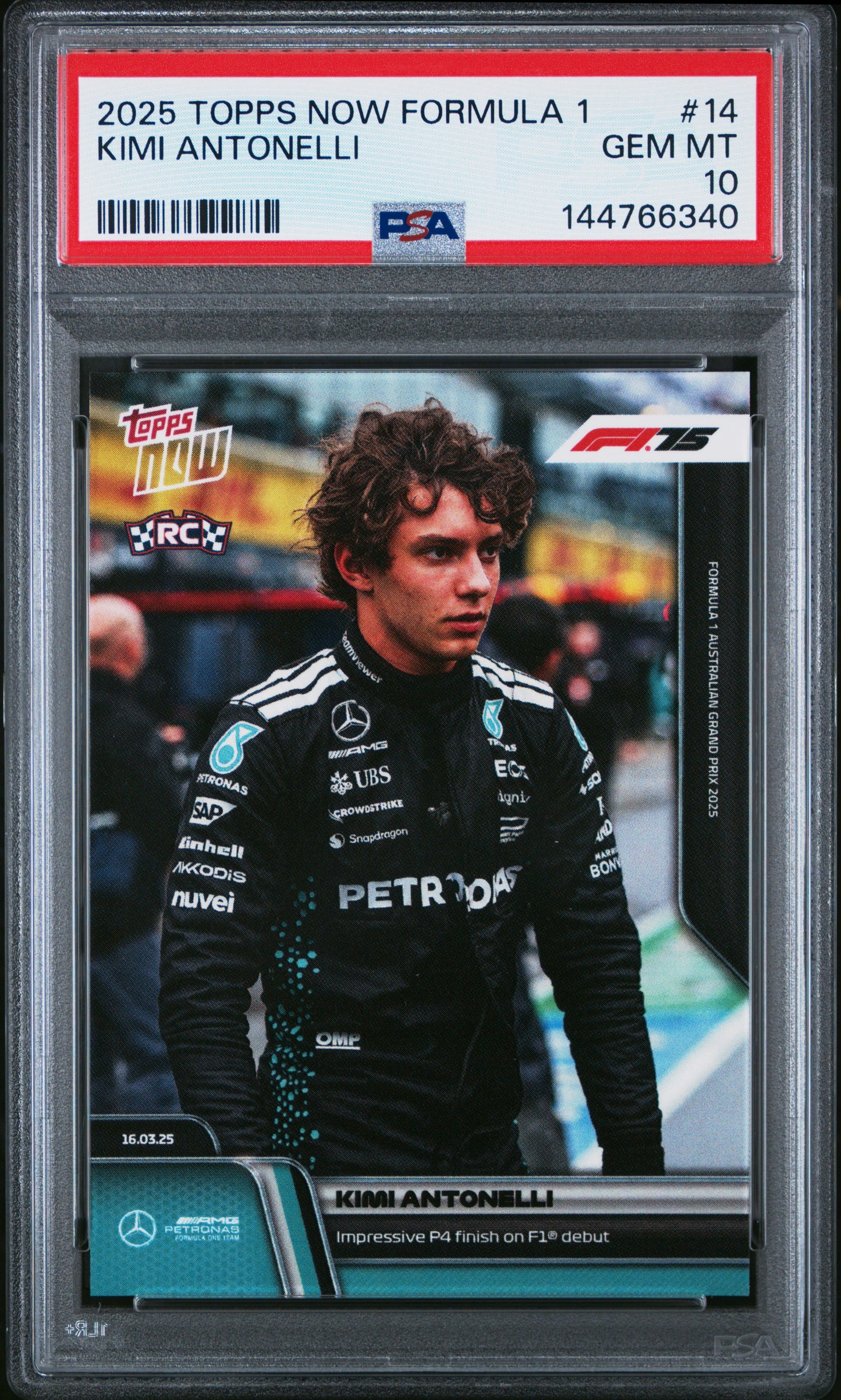2025 TOPPS NOW FORMULA 1 #14 KIMI ANTONELLI